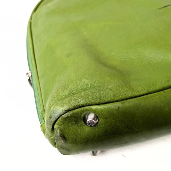 Osgoode Marley Vibrant Green Leather Laptop / Shoulder Bag - Picture 6 of 9